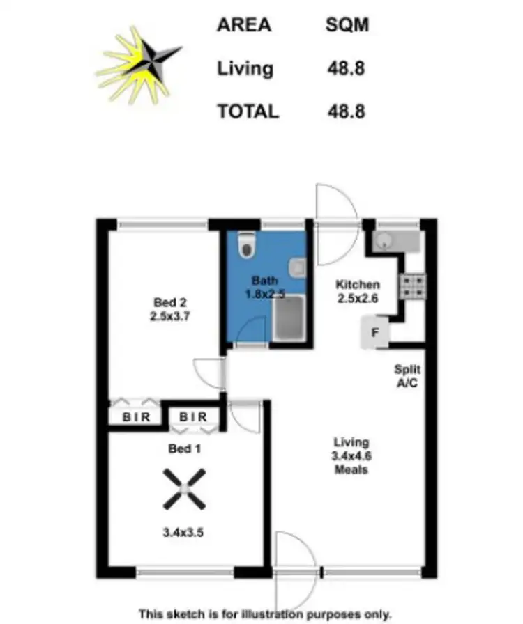 Floorplan of Homely unit listing, 1/14 Barcoo Road, Para Hills SA 5096