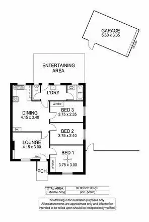 Floorplan of Homely house listing, 39 Bahloo Avenue, Mitchell Park SA 5043