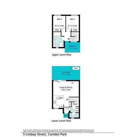 Floorplan of Homely townhouse listing, 5D Lindsay Street, Camden Park SA 5038