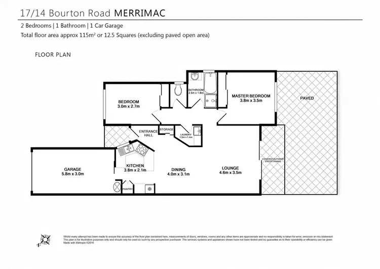 Floorplan of Homely townhouse listing, 17/14 Bourton Road, Merrimac QLD 4226