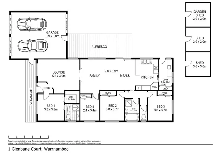 Floorplan of Homely house listing, 1 Glenbane Court, Warrnambool VIC 3280