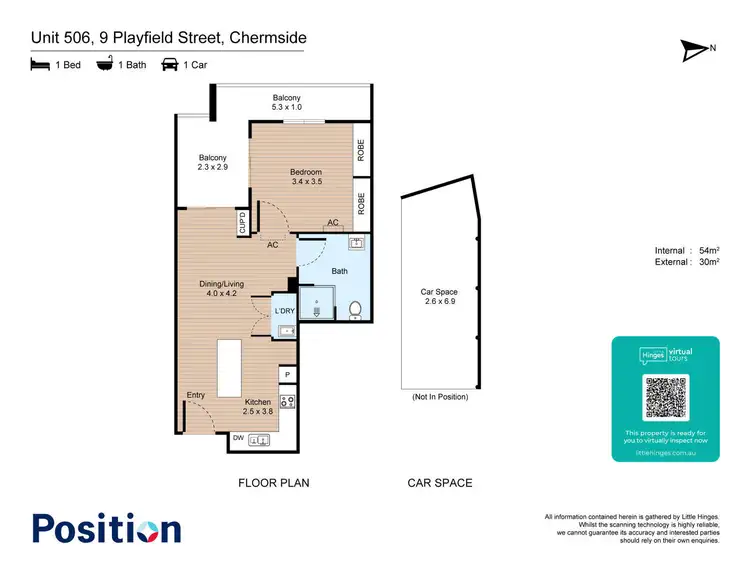 Floorplan of Homely house listing, 506/9 Playfield Street, Chermside QLD 4032