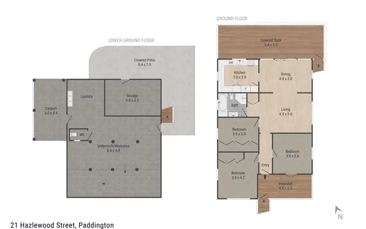 Floorplan of Homely house listing, 21 Hazlewood Street, Paddington QLD 4064