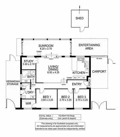 Floorplan of Homely house listing, 15 Sheidow Terrace, Marino SA 5049