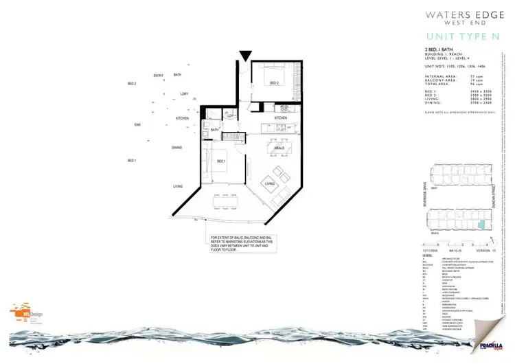 Floorplan of Homely unit listing, 1406/45 Duncan Street, West End QLD 4101