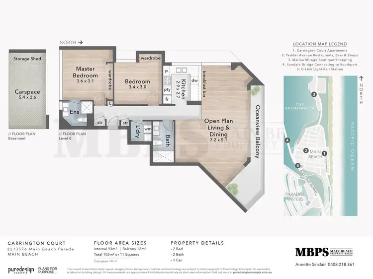 Floorplan of Homely apartment listing, 21/3576 Main Beach Parade, Main Beach QLD 4217
