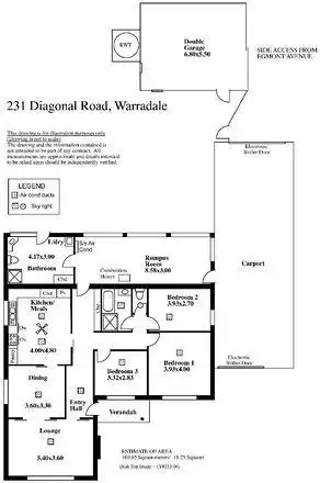 Floorplan of Homely house listing, 231 Diagonal Road, Warradale SA 5046