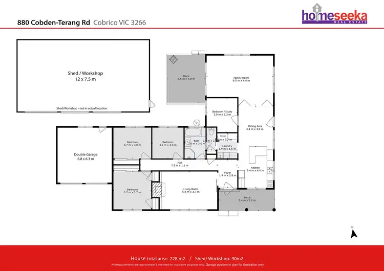 Floorplan of Homely house listing, 880 Cobden - Terang Road, Cobrico VIC 3266