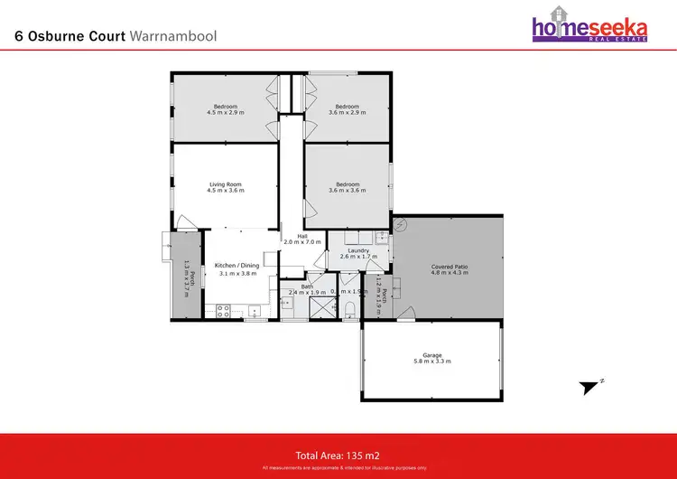 Floorplan of Homely house listing, 6 Osburne Court, Warrnambool VIC 3280