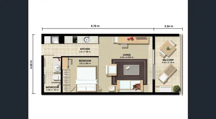 Floorplan of Homely unit listing, Zest Darwin 5 Gardiner Street, Darwin City NT 800