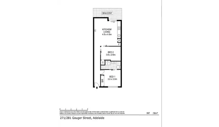 Floorplan of Homely apartment listing, 103/271-281 Gouger Street, Adelaide SA 5000