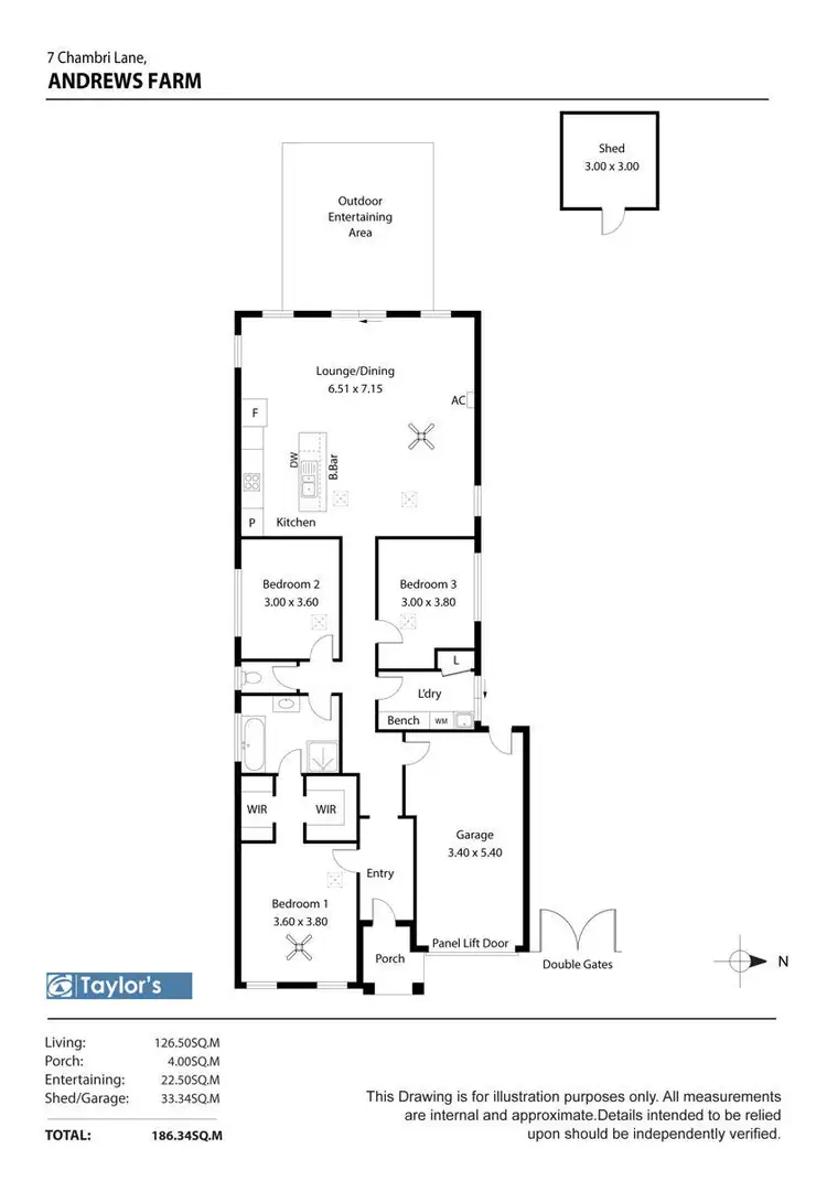 Floorplan of Homely house listing, 7 Chambri Lane, Andrews Farm SA 5114