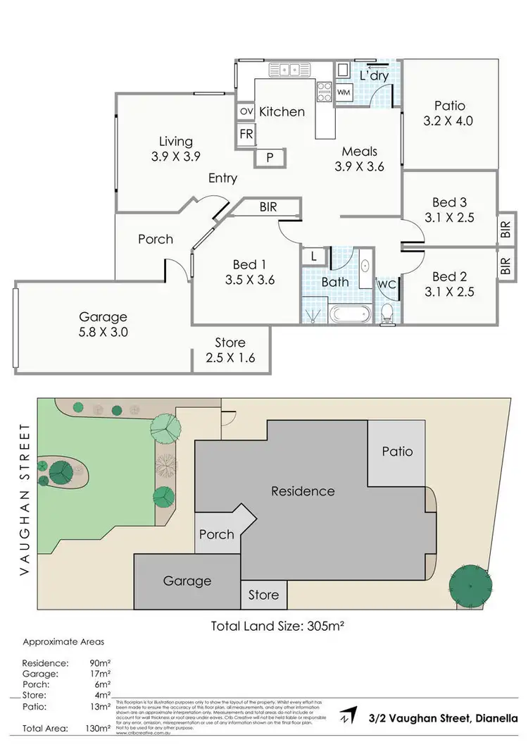 Floorplan of Homely semi-detached listing, 3/2 Vaughan Street, Dianella WA 6059