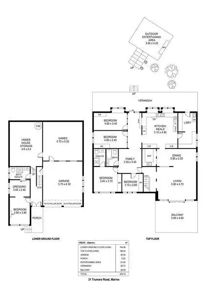 Floorplan of Homely house listing, 31 Trumara Road, Marino SA 5049