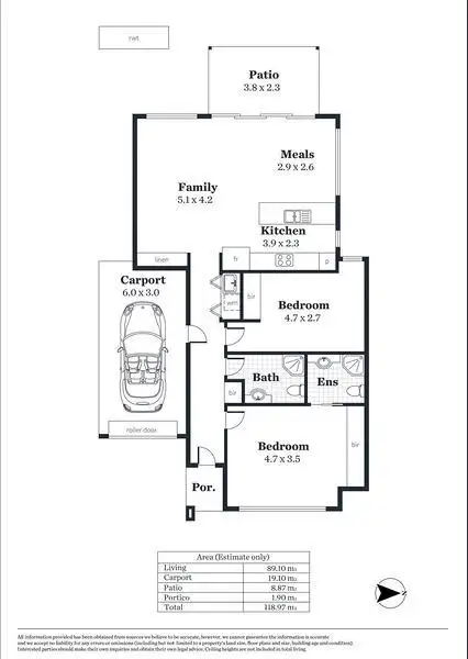 Floorplan of Homely house listing, 50 Struan Avenue, Warradale SA 5046