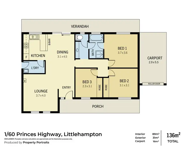 Floorplan of Homely house listing, 1/60 Princes Highway, Littlehampton SA 5250