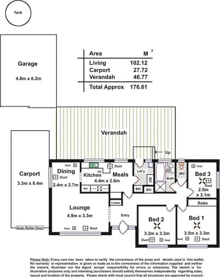 Floorplan of Homely house listing, 14 Warrandee Drive, Modbury North SA 5092