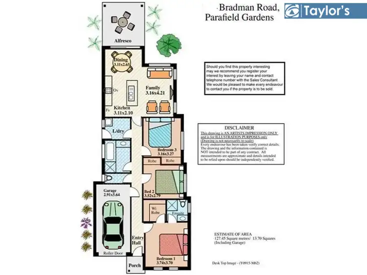 Floorplan of Homely house listing, 72C Bradman Road, Parafield Gardens SA 5107