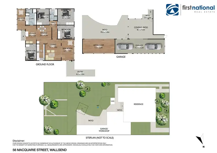 Floorplan of Homely house listing, 56 Macquarie Street, Wallsend NSW 2287