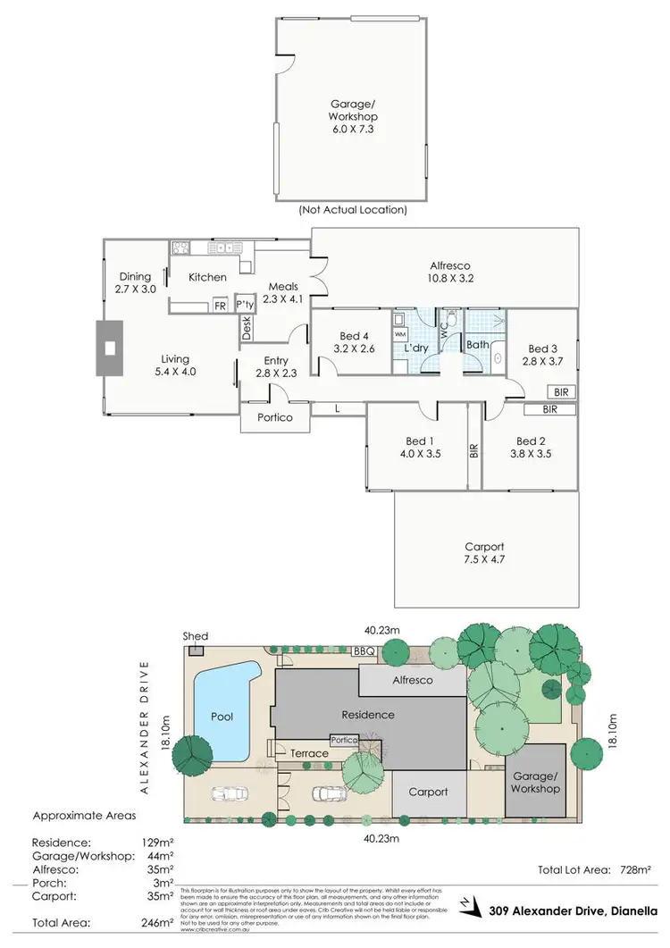 Floorplan of Homely house listing, 309 Alexander Drive, Dianella WA 6059