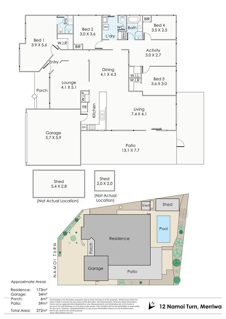 Floorplan of Homely house listing, 12 Namoi Turn, Merriwa WA 6030