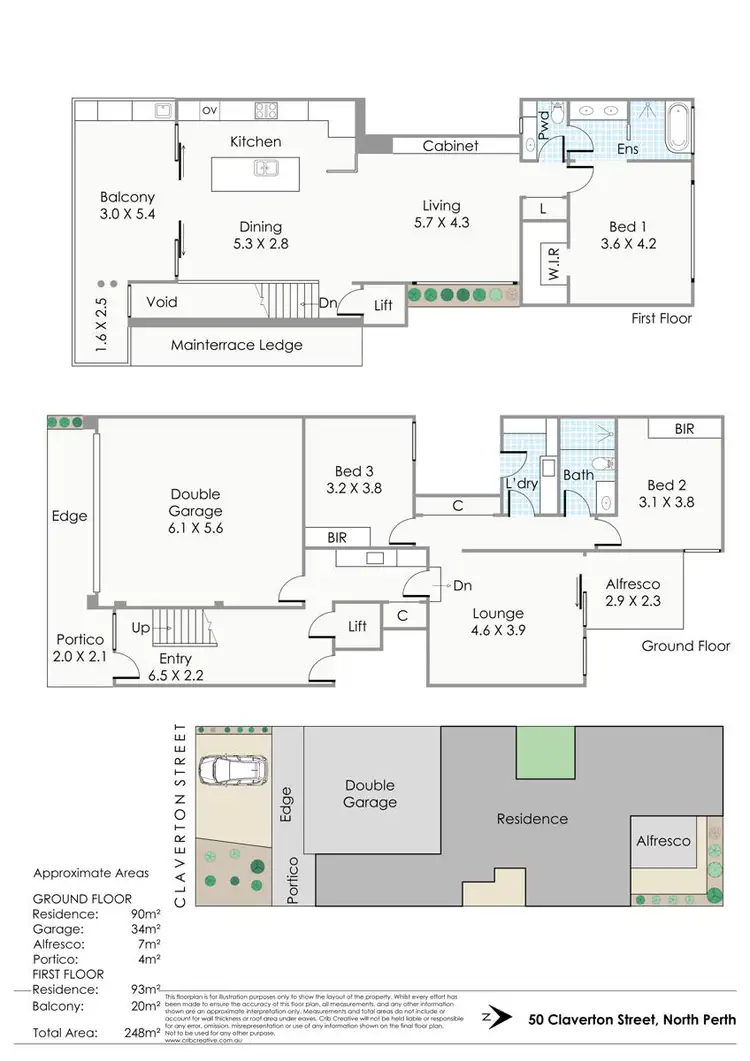 Floorplan of Homely house listing, 50 Claverton Street, North Perth WA 6006