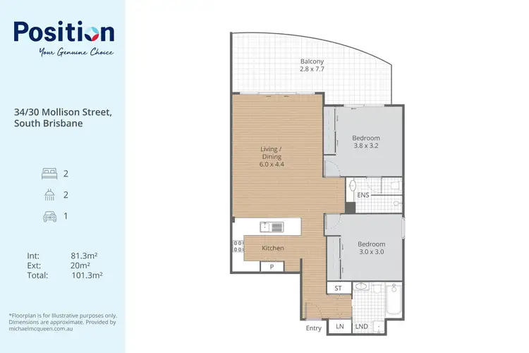 Floorplan of Homely house listing, 34/30 Mollison Street, South Brisbane QLD 4101