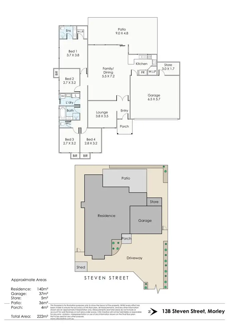 Floorplan of Homely house listing, 13B Steven Street, Morley WA 6062