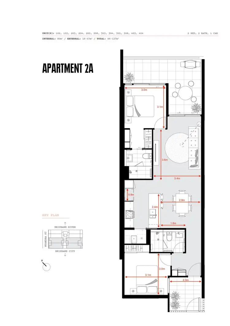 Floorplan of Homely house listing, 303/31 Wyandra Street, Teneriffe QLD 4005