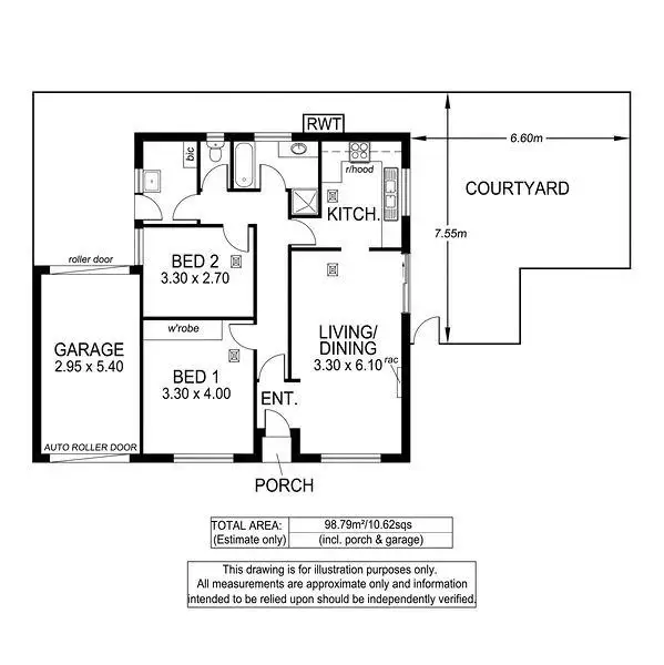 Floorplan of Homely unit listing, 2/9 Daisy Avenue, Mitchell Park SA 5043