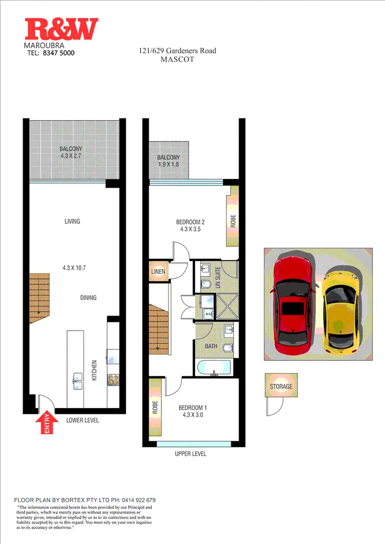 Floorplan of Homely apartment listing, 121/629 Gardeners Road, Mascot NSW 2020