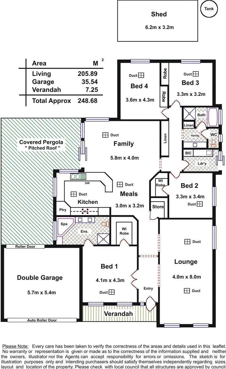 Floorplan of Homely house listing, 20 Enterprise Circuit, Andrews Farm SA 5114