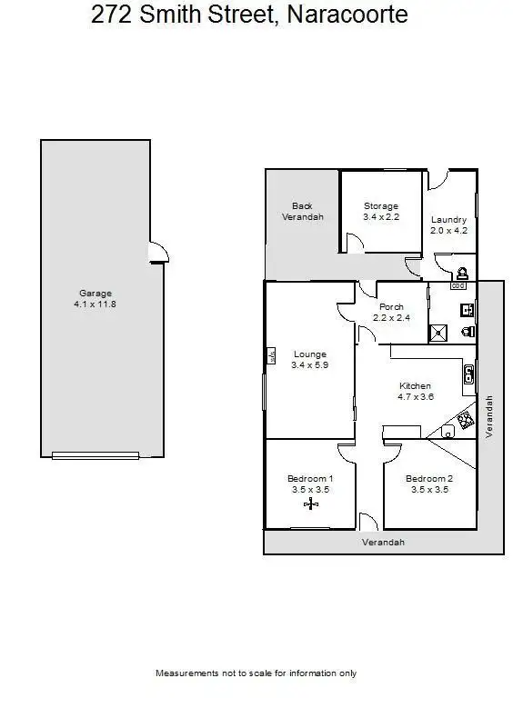 Floorplan of Homely house listing, 272 Smith Street, Naracoorte SA 5271