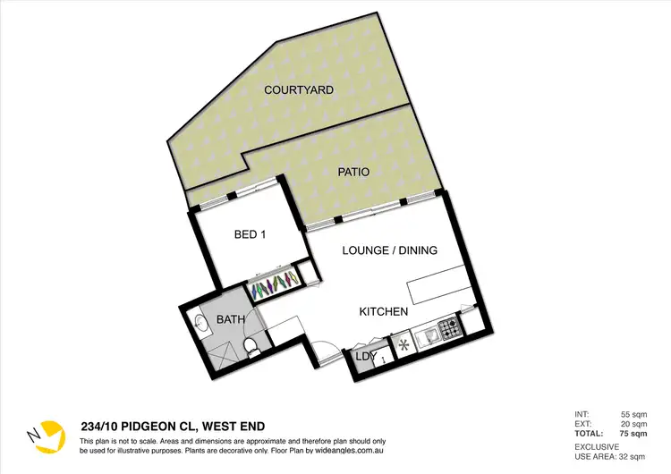Floorplan of Homely apartment listing, 234/10 Pidgeon Close, West End QLD 4101