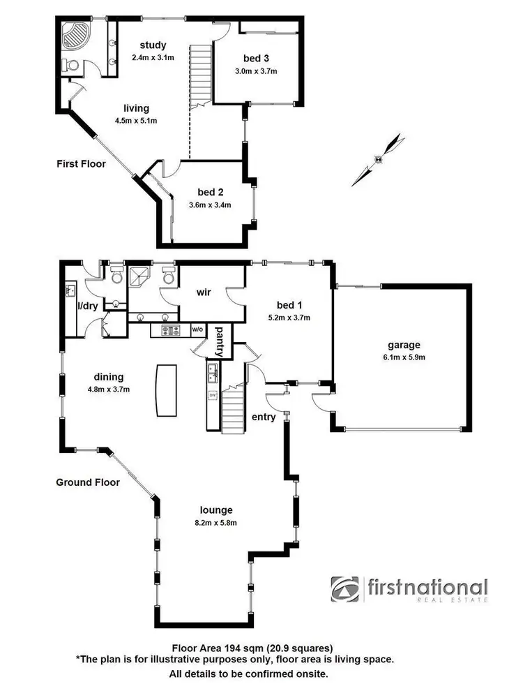 Floorplan of Homely townhouse listing, 3/43 Peel Street, Berwick VIC 3806