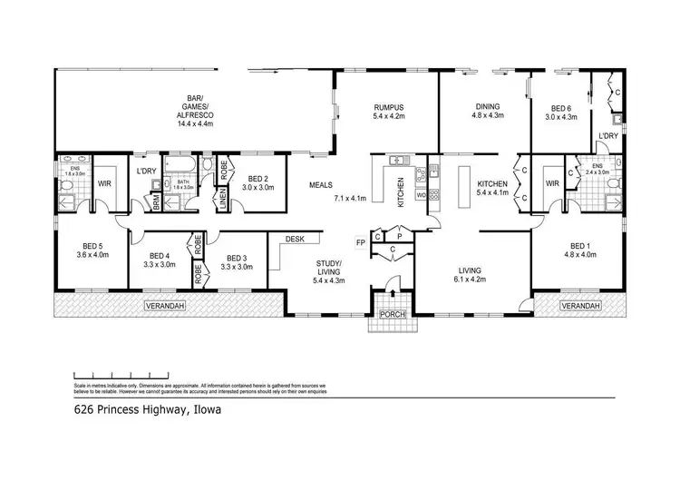 Floorplan of Homely house listing, 626 Princes Highway, Illowa VIC 3282