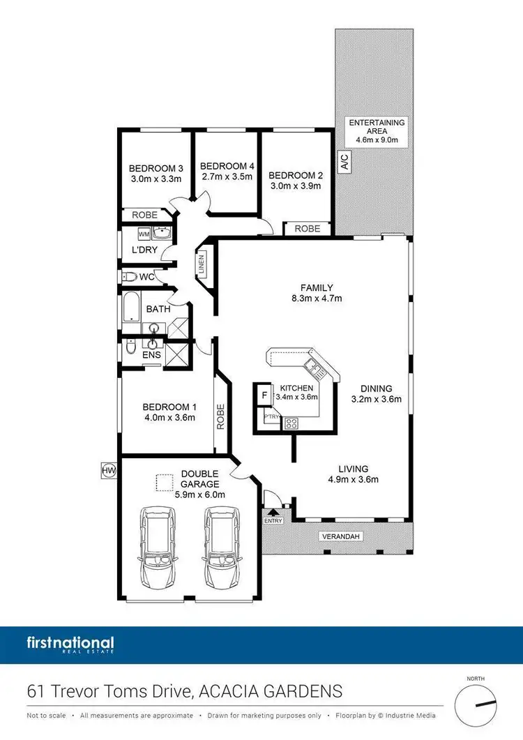 Floorplan of Homely house listing, 61 Trevor Toms Drive, Acacia Gardens NSW 2763
