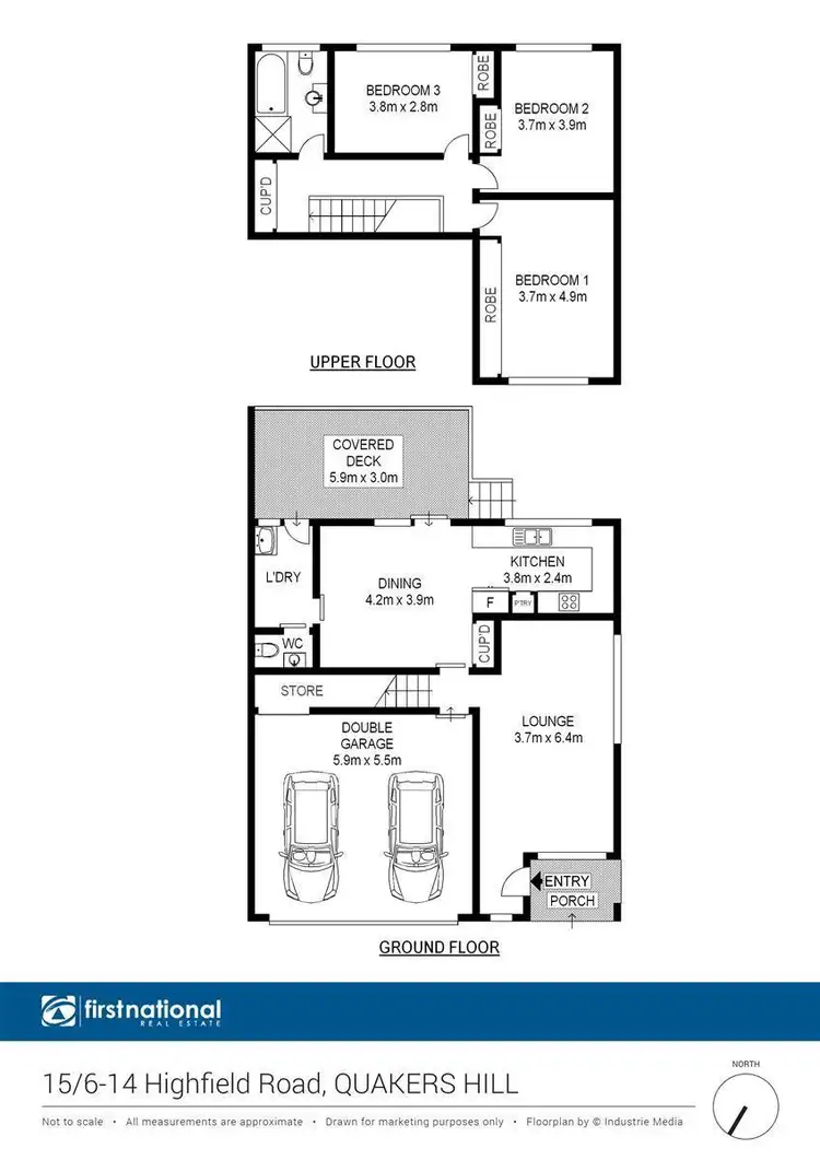 Floorplan of Homely townhouse listing, 15/6-14 Highfield Road, Quakers Hill NSW 2763