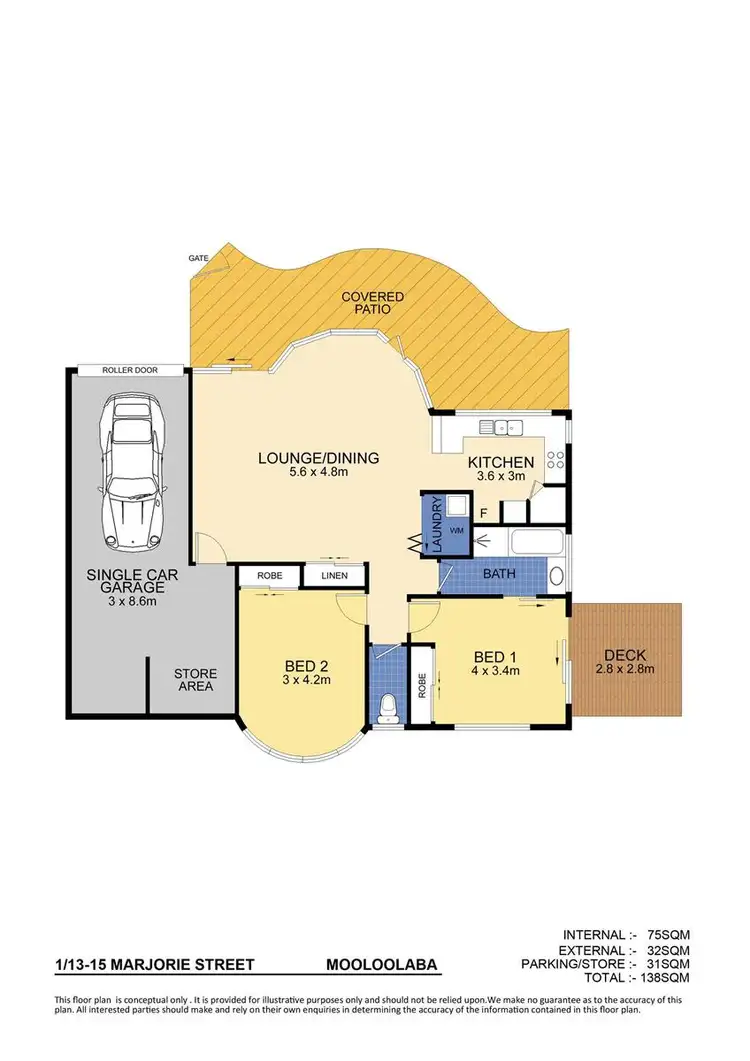 Floorplan of Homely unit listing, 1/13-15 Marjorie Street, Mooloolaba QLD 4557