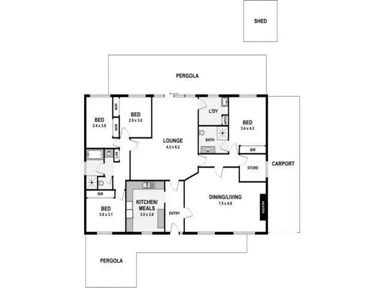 Floorplan of Homely house listing, 3 Mintanta Drive, Banksia Park SA 5091