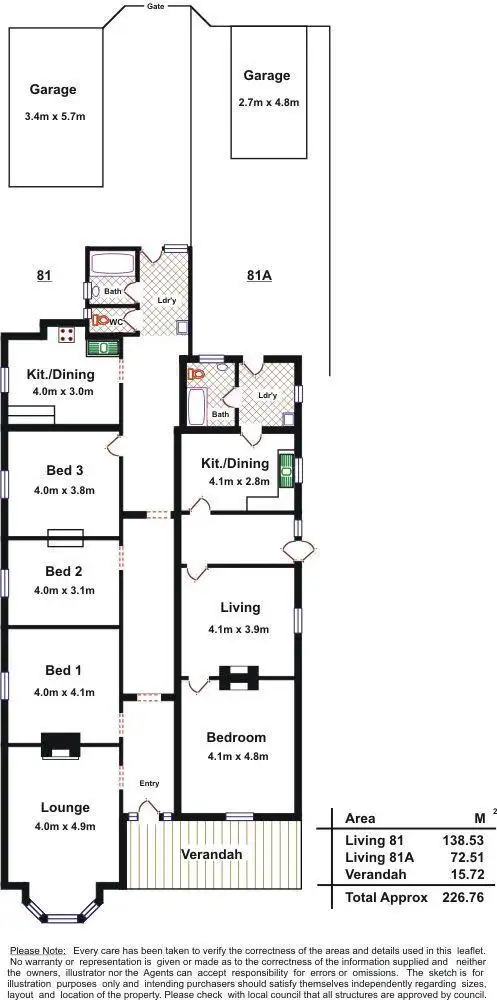 Floorplan of Homely house listing, 81 & 81A Semaphore Road, Semaphore SA 5019