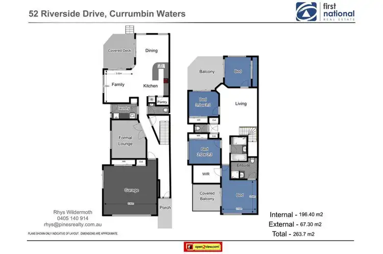 Floorplan of Homely semi-detached listing, 1/52 Riverside Drive, Currumbin Waters QLD 4223