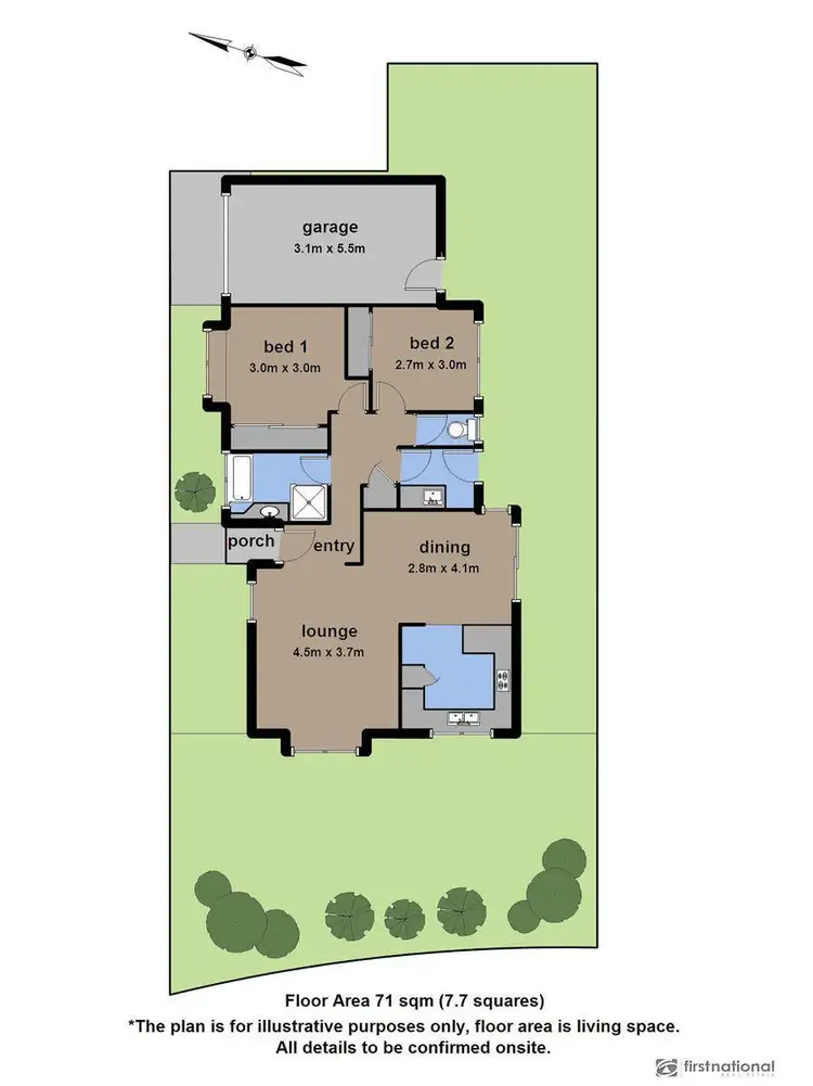 Floorplan of Homely unit listing, 1/50-52 Bellevue Drive, Berwick VIC 3806