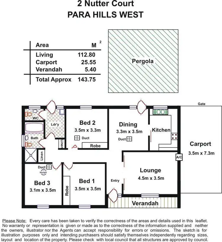 Floorplan of Homely house listing, 2 Nutter Court, Para Hills West SA 5096