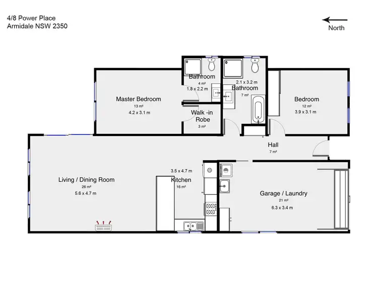 Floorplan of Homely apartment listing, 4/8 Power Place, Armidale NSW 2350