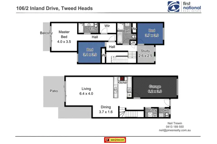 Floorplan of Homely townhouse listing, 106/2 Inland Drive, Tugun QLD 4224