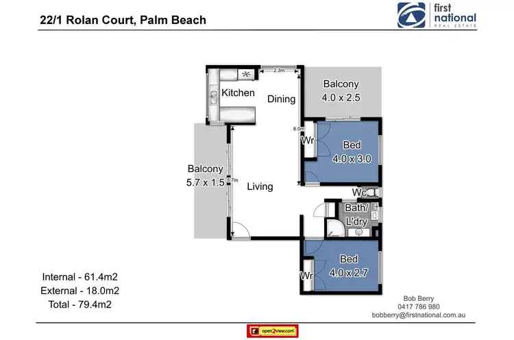 Floorplan of Homely unit listing, 22/1 Rolan Street, Palm Beach QLD 4221