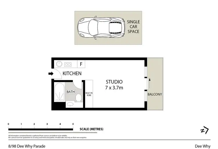 Floorplan of Homely unit listing, 8/98 Dee Why Parade, Dee Why NSW 2099