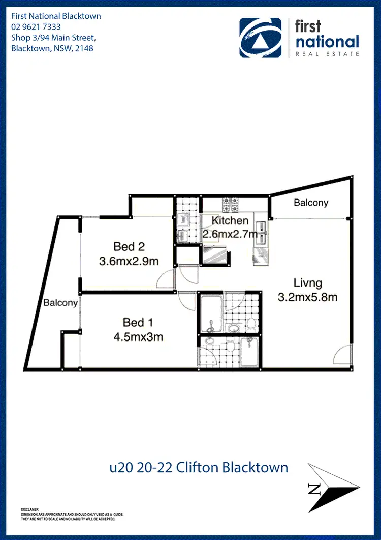 Floorplan of Homely apartment listing, 20/20-22 Clifton Street, Blacktown NSW 2148
