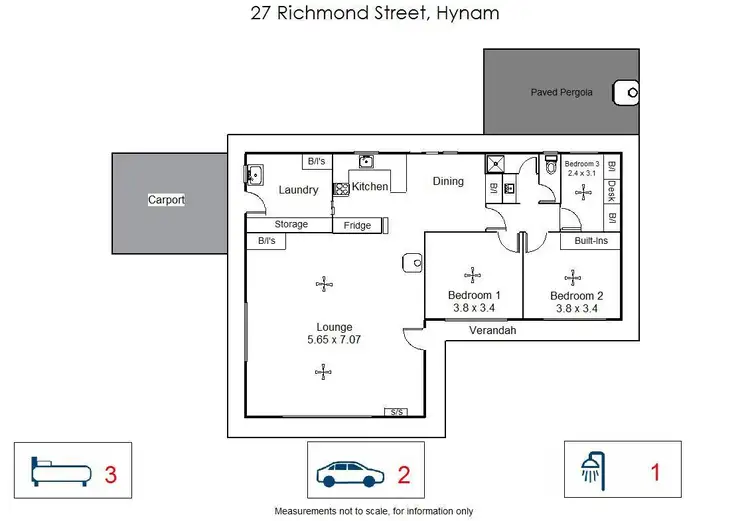 Floorplan of Homely house listing, 27 Richmond Street (Hynam), Naracoorte SA 5271